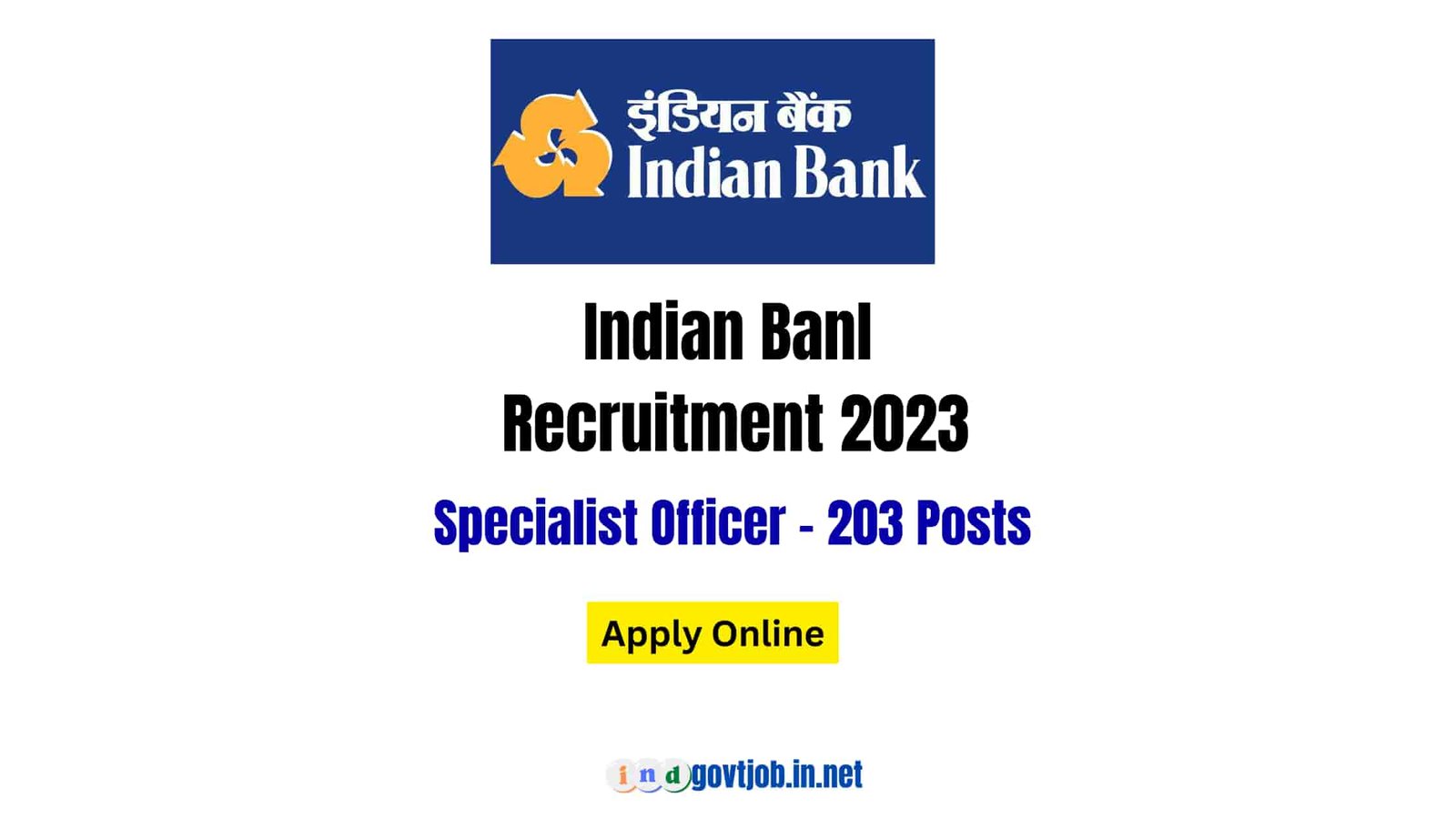 indian bank specialist officer recruitment 2023